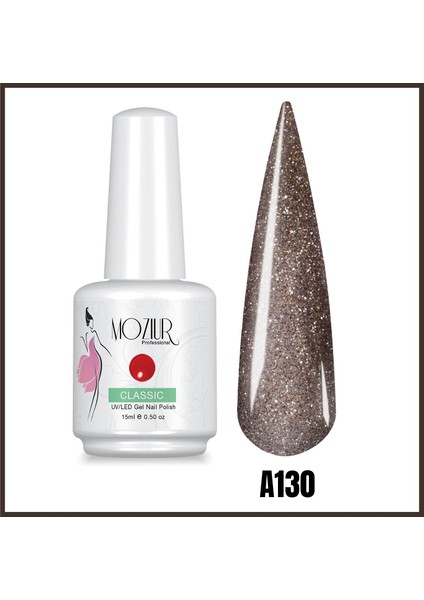 Mozıur Uv LED Kalıcı Oje 15 ml Simli Seri fiyatları