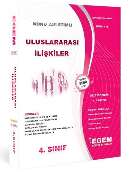 AÖF 4. Sınıf Uluslararası İlişkiler Konu Anlatımlı Soru Bankası Güz Dönemi(7.yarıyıl)