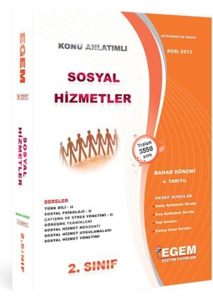 AÖF 2. Sınıf Sosyal Hizmetler Konu Anlatımlı Soru Bankası-Bahar Dönemi(4.yy)
