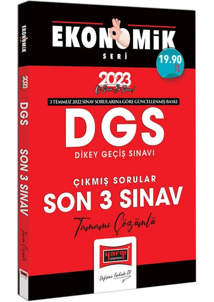 Yargı Yayınevi 2023 DGS Ekonomik Seri Tamamı Çözümlü Son 3 Yıl Çıkmış Sınav Soruları