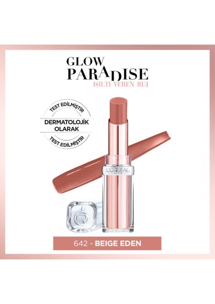 L'Oréal Paris Glow Paradise Balm-In-Lipstick - Işıltı Veren Ruj 642 Beige Eden