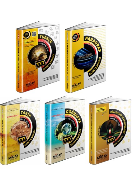 TYT Türkçe - Paragraf - Tarih - Coğrafya - Din Soru Seti 5 Kitap 2023