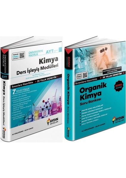 AYT Kimya Ders İşleyiş + Oganik Kimya Soru Seti 2 Kitap 2023