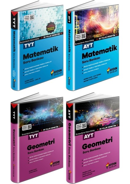 TYT AYT Matematik + Geometri Soru Seti 4 Kitap 2023