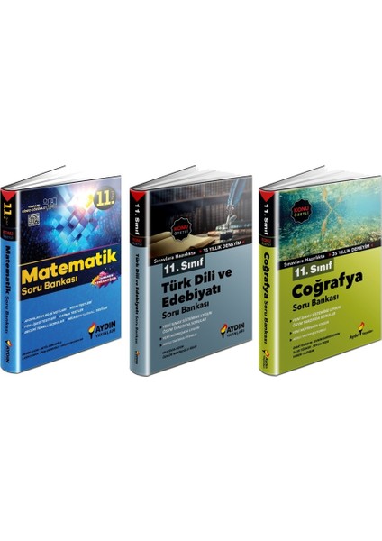 11. Sınıf Matematik + Edebiyat + Coğrafya Soru Seti 3 Kitap 2023