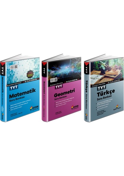 TYT Matematik + Geometri + Türkçe Soru Seti 3 Kitap 2023