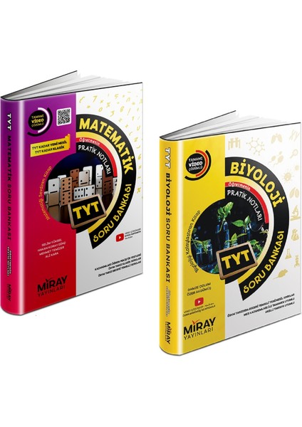 TYT Matematik - Biyoloji Soru Bankası Seti 2 Kitap 2023