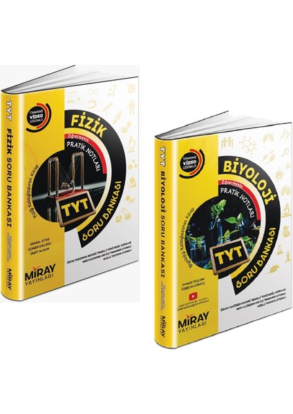 TYT Fizik - Biyoloji Soru Bankası Seti 2 Kitap 2023