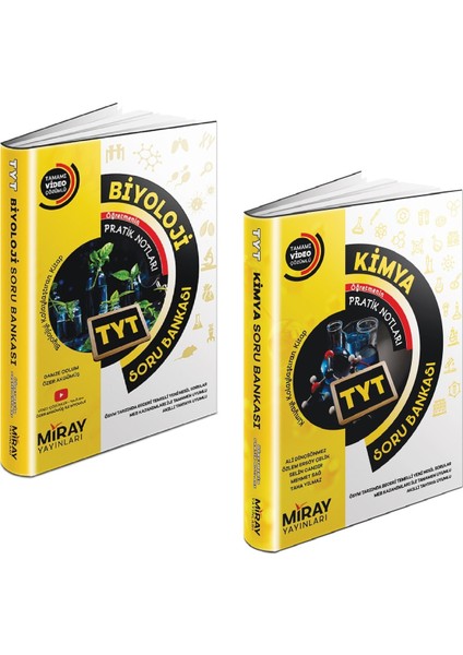 TYT Biyoloji - Kimya Soru Bankası Seti 2 Kitap 2023