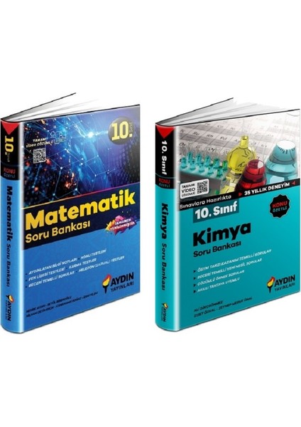 10. Sınıf Matematik + Kimya Soru Bankası Seti 2 Kitap 2023