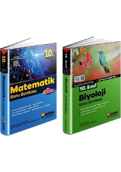 10. Sınıf Matematik + Biyoloji Soru Bankası Seti 2 Kitap 2023