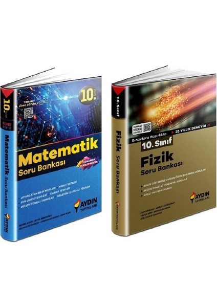 10. Sınıf Matematik + Fizik Soru Bankası Seti 2 Kitap 2023