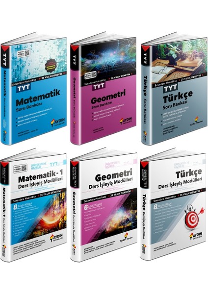 TYT Matematik + Geometri + Türkçe Soru + Ders İşleyiş Seti 6 Kitap 2023