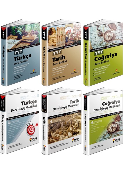 TYT Türkçe + Tarih + Coğrafya Soru + Ders İşleyiş Seti 6 Kitap 2023