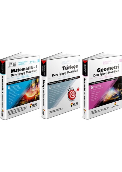 TYT Matematik + Geometri + Türkçe Ders İşleyiş Seti 3 Kitap 2023