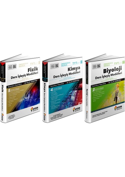 TYT Fizik + Kimya + Biyoloji Ders İşleyiş Seti 3 Kitap 2023