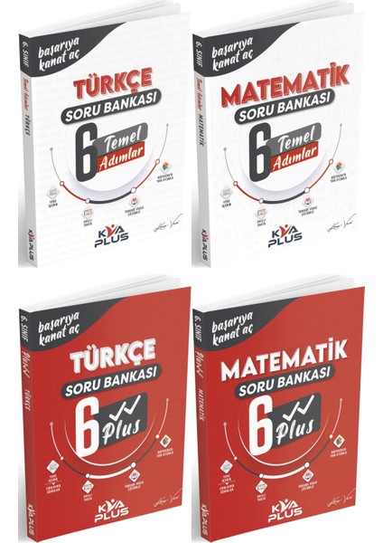 Kva 6. Sınıf Türkçe + Matematik Temel + Plus Soru Seti 4 Kitap 2023