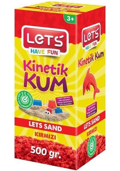 Lets Kinetik Kum 500 Gr. Kırmızı Karton Kutu