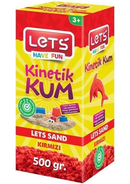 Kinetik Kum Lets Kinetik Kum 500 Gr. Kırmızı Karton Kutu