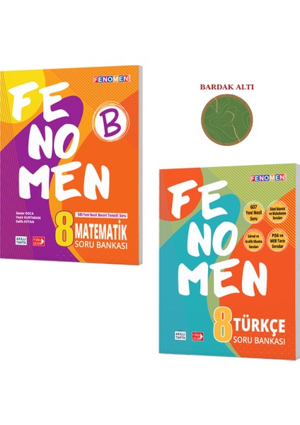 Fenomen Yayıncılık Fenomen Yayınları LGS 8. Sınıf Matb-Türk Set 2 Kitap