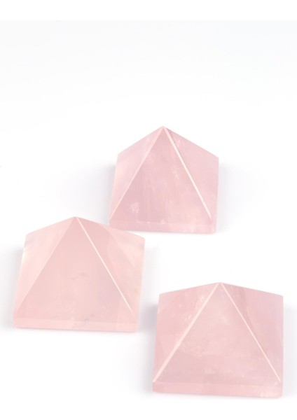 Pembe Kuvars Doğal Taş Piramit
