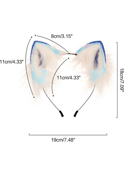 Kedi Kulağı Şeklinde Taç - Mavi (Yurt Dışından)