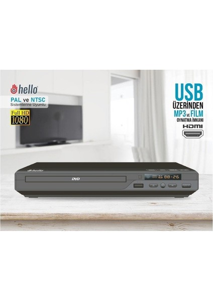 HL-5483 USB-HDMI-DIVX Kumandalı DVD Player