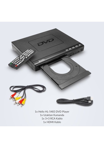 HL-5483 USB-HDMI-DIVX Kumandalı DVD Player