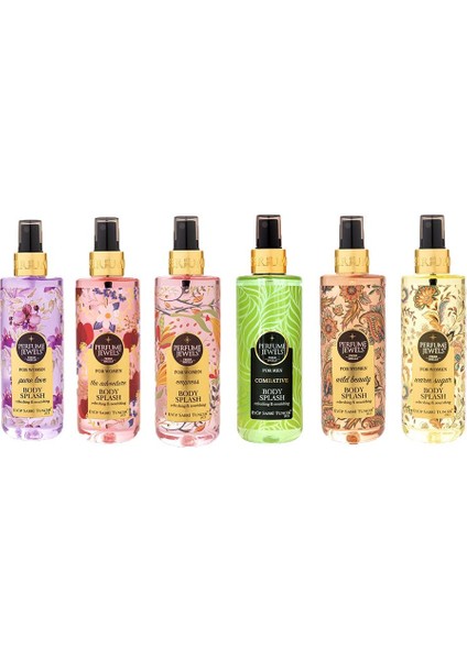 Splash Pure Love, The Adventure, Empress, Combative, Wild Beauty ve Warm Sugar
