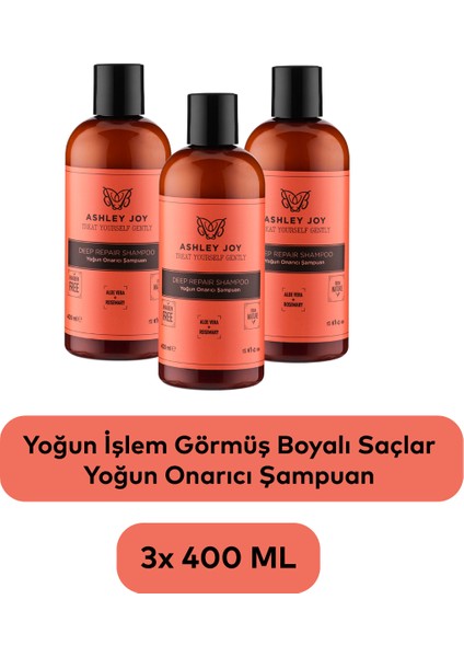 İşlem Görmüş Saçlar Için Yoğun Onarıcı Şampuan 400 ml X3 Avantajlı Set