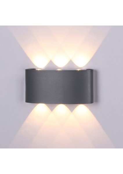 Uranüs Antrasit Kasa 10 Watt Gün Işığı Iç Dış Mekan Bahçe Teras Balkon Veranda Dekoratif LED Aplik