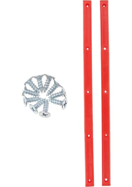 2x Kaykay Longboard Rayları Koruma Kuyruk Koruma Koruma Kauçuk Şerit Alet Kırmızı (Yurt Dışından)