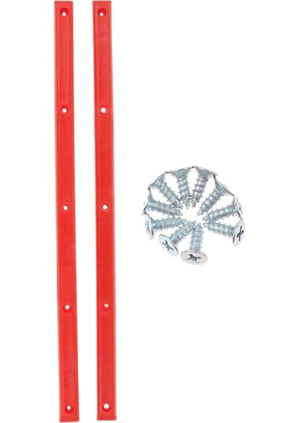 2x Kaykay Longboard Rayları Koruma Kuyruk Koruma Koruma Kauçuk Şerit Alet Kırmızı (Yurt Dışından) fiyatları