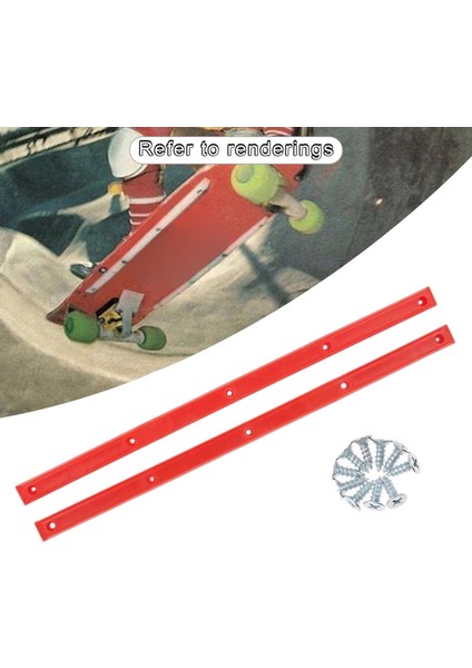 2x Kaykay Longboard Rayları Koruma Kuyruk Koruma Koruma Kauçuk Şerit Alet Kırmızı (Yurt Dışından) indirimleri