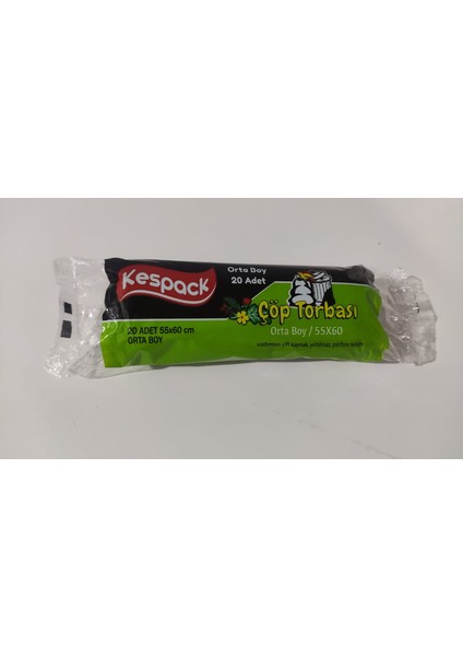 Çöp Torbası Orta Boy 55*60 cm 20*50 Adet