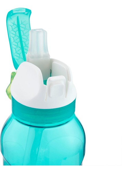 Pipetli Matara 0,5l Turkuaz Çocuklar Için Ideal Tek Elle Açılır Entegre Pipet Kırılmaz Şeffaf modelleri