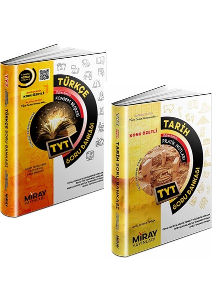 TYT Türkçe - Tarih Soru Bankası Seti 2 Kitap 2023