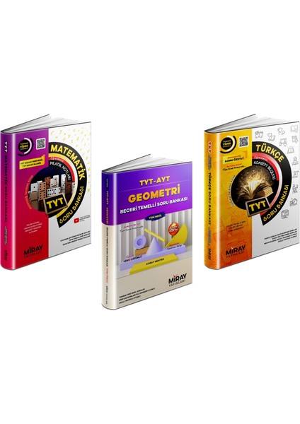 TYT Matematik - Geometri - Türkçe Soru Bankası Seti 3 Kitap 2023
