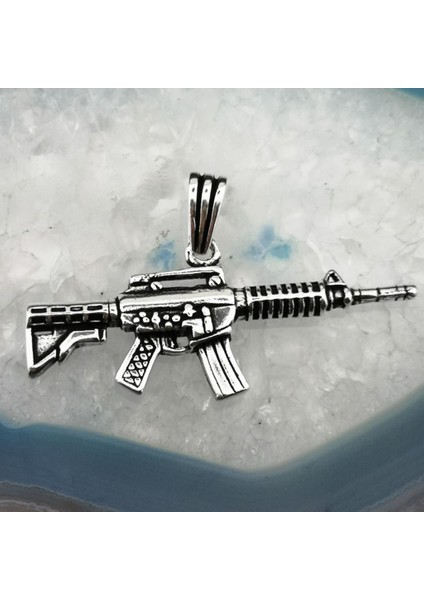 Tüfek Tasarımlı 925 Ayar Gümüş Kolye Ucu fiyatları