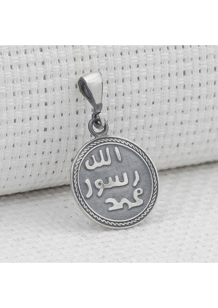 Mührü Şerif ve Ktmir Dua Yazl 925 Ayar Gümüş Kolye Ucu
