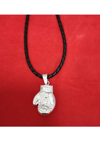 Gümüş Boks Eldiveni Kolye Deri Ipli Özel Tasarım 925 Ayar fiyatları