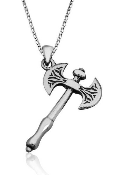 Gümüş Balta Erkek Kolye