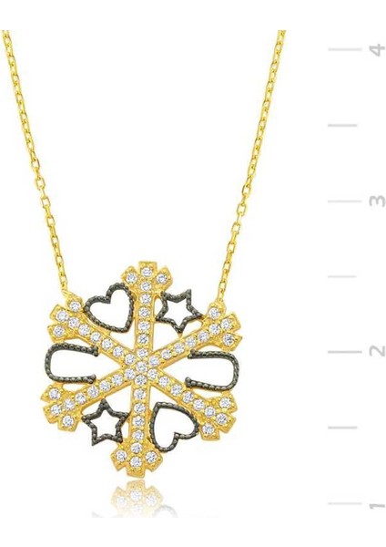 Gümüş Kar Tanesi Şans Bayan Kolye