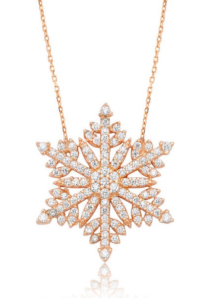 Gümüş Kar Tanesi Bayan Kolye fiyatları