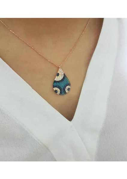 Gümüş Damla Nazar Bayan Kolye fiyatları