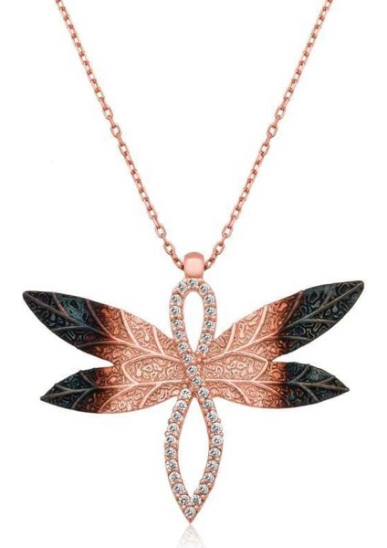 Gümüş Yusufçuk Bayan Kolye