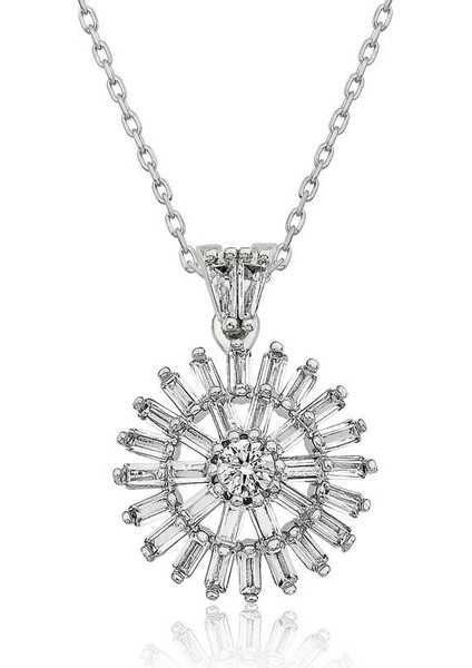 Gümüş Baget Taşlı Bayan Kolye fırsatları