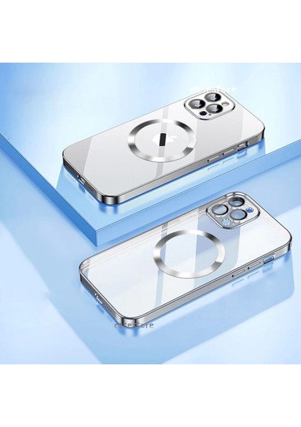 Apple Apple iPhone 11 Pro Uyumlu Kılıf Kamera Korumalı Metalik Parlak Renkli Magsafe Wireless Şarj Case