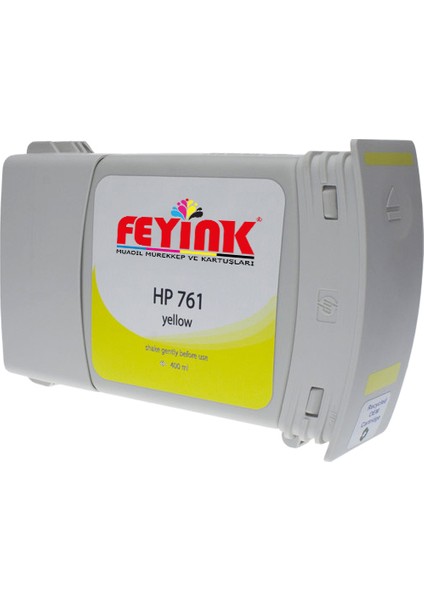 HP 761 Y (CM992A) - HP 765 (F9J50A) Yellow Muadil Kartuş 400 ml