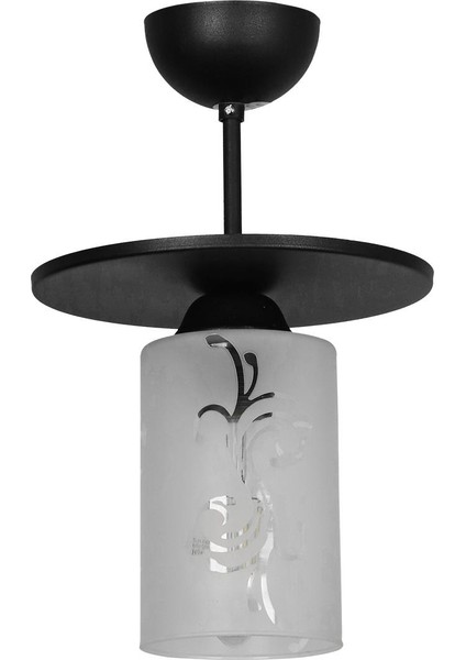 Yaren Tekli Camlı Avize Siyah modelleri